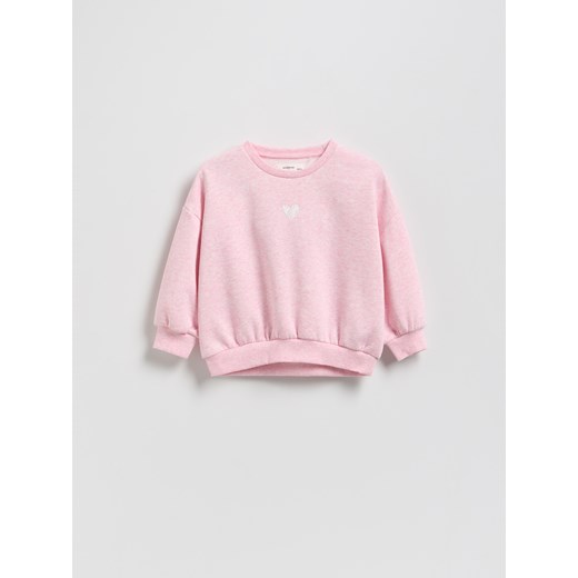 Reserved - Bluza z haftem - różowy ze sklepu Reserved w kategorii Bluzy dziewczęce - zdjęcie 186069154