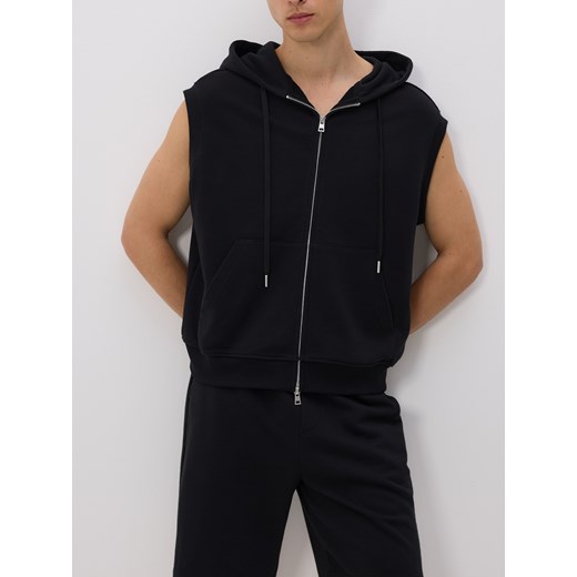 Reserved - Kamizelka z kapturem - czarny Reserved XL Reserved okazja