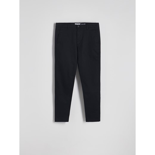 Reserved - Spodnie chino slim fit - czarny ze sklepu Reserved w kategorii Spodnie męskie - zdjęcie 186069822
