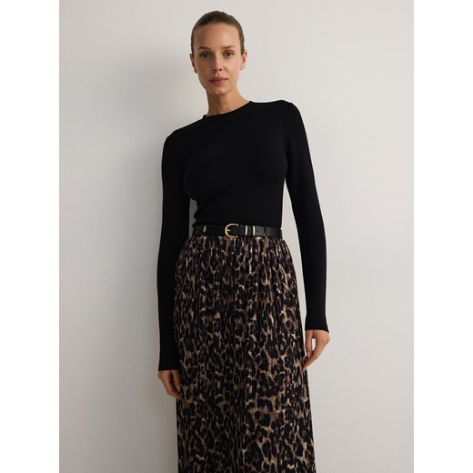 Reserved - Plisowana spódnica z paskiem - wielobarwny ze sklepu Reserved w kategorii Spódnice - zdjęcie 186070240