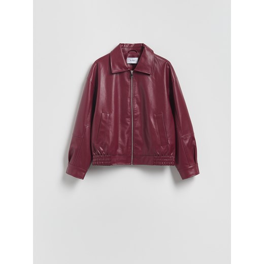 Reserved - Kurtka bomberka z kołnierzykiem - burgundowy ze sklepu Reserved w kategorii Kurtki damskie - zdjęcie 186071224