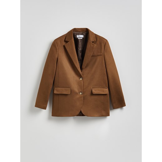 Reserved - Jednorzędowa marynarka - brązowy Reserved S wyprzedaż Reserved