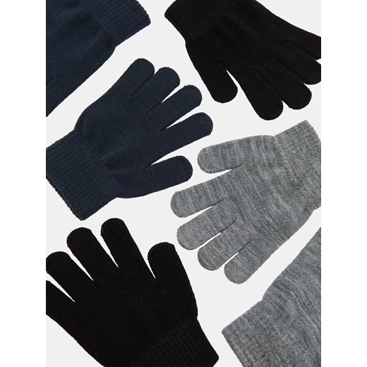 Sinsay - Rękawiczki 3 pack - czarny Sinsay M Sinsay