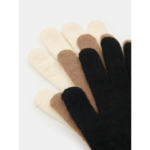 Sinsay - Rękawiczki 3 pack - kremowy Sinsay One Size Sinsay