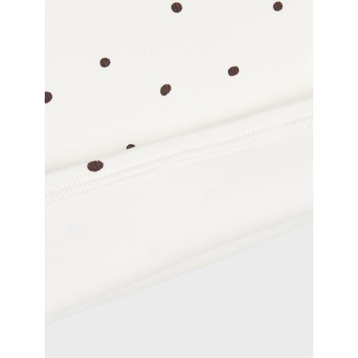 Sinsay - Ocieplana bluzka z długim rękawem w kropki - kremowy Sinsay 80 (9-12 m) Sinsay