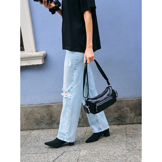 Sinsay - Prążkowane botki - czarny Sinsay 36 Sinsay