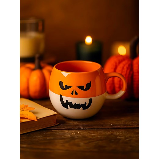 Sinsay - Kubek z motywem halloweenowym - pomarańczowy Sinsay One Size Sinsay