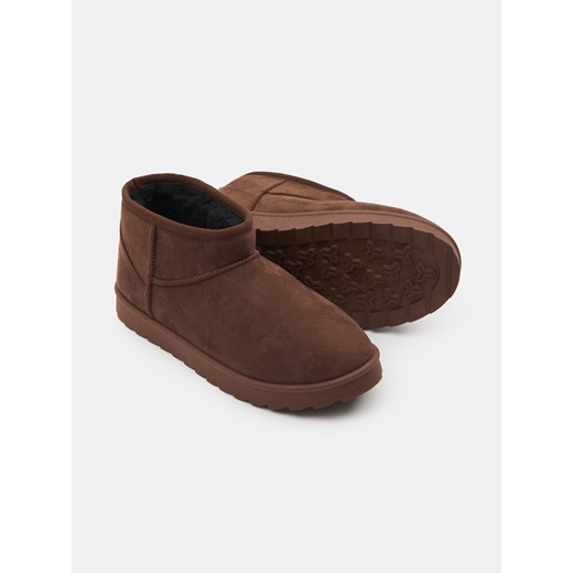 Sinsay - Śniegowce z domieszką wełny - brązowy Sinsay 37 Sinsay