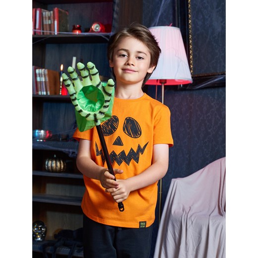 Sinsay - Koszulka z motywem Halloween - pomarańczowy Sinsay 98 (2-3 l) Sinsay