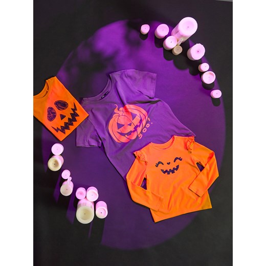 Sinsay - Koszulka z motywem Halloween - pomarańczowy Sinsay 116 (5-6 l) Sinsay