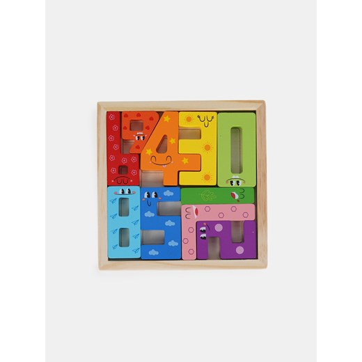 Sinsay - Drewniana układanka edukacyjna – nauka liczb - wielobarwny Sinsay One Size Sinsay