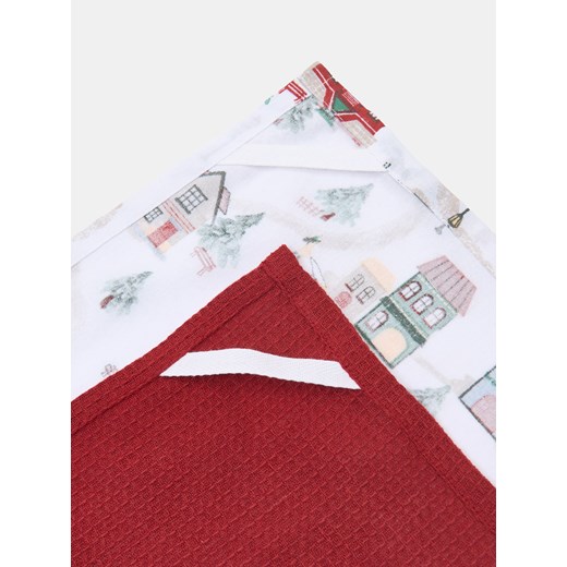 Sinsay - Ścierki kuchenne 2 pack świąteczne - wielobarwny Sinsay One Size Sinsay