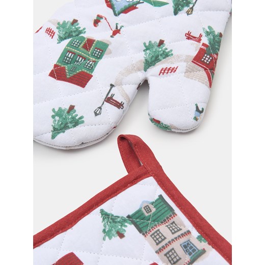 Sinsay - Rękawica kuchenna 2 pack świąteczny - wielobarwny Sinsay One Size Sinsay