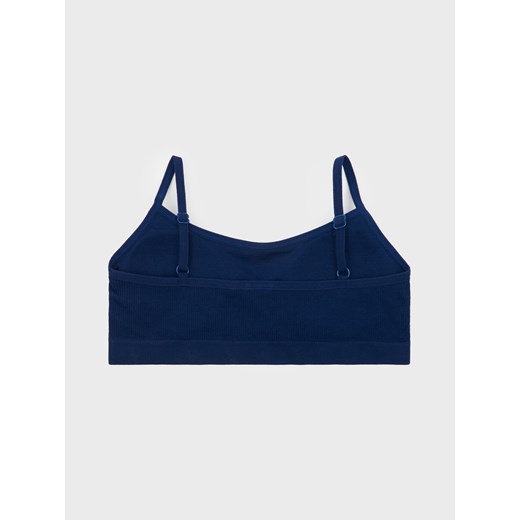 Sinsay - Prążkowany krótki top - granatowy Sinsay 134/140 Sinsay