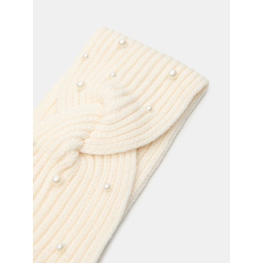 Sinsay - Prążkowana opaska na głowę - kremowy Sinsay One Size Sinsay