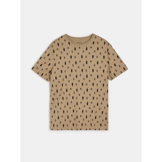 Sinsay - Koszulka z krótkim rękawem - brązowy Sinsay XL Sinsay