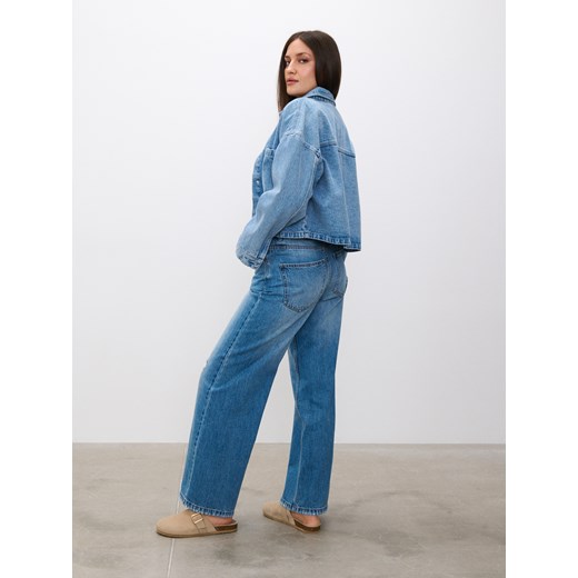 Sinsay - Jeansy wide leg - niebieski Sinsay 32 Sinsay