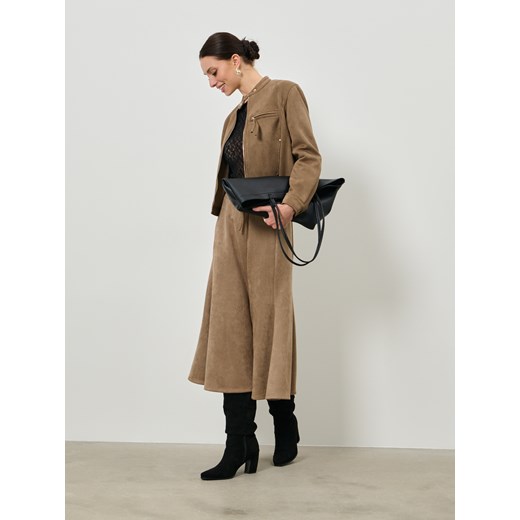 Sinsay - Spódnica midi - beżowy Sinsay M Sinsay