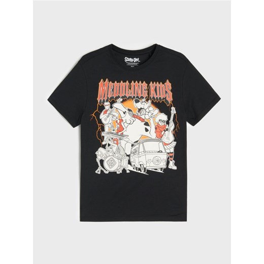 Sinsay - Bawełniana koszulka z nadrukiem Scooby-Doo - czarny ze sklepu Sinsay w kategorii T-shirty chłopięce - zdjęcie 186081682