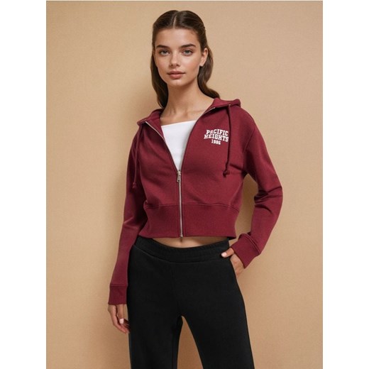 Sinsay - Rozpinana bluza z kapturem - fioletowy ze sklepu Sinsay w kategorii Bluzy damskie - zdjęcie 186081703