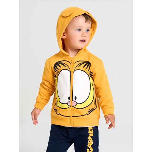 Sinsay - Bawełniana bluza z nadrukiem Garfield - pomarańczowy - id: 037FX-20X - marki Sinsay - 186081781 Sinsay - Bawełniana bluza z nadrukiem Garfield - pomarańczowy ze sklepu Sinsay w kategorii Bluzy i swetry - zdjęcie 186081781