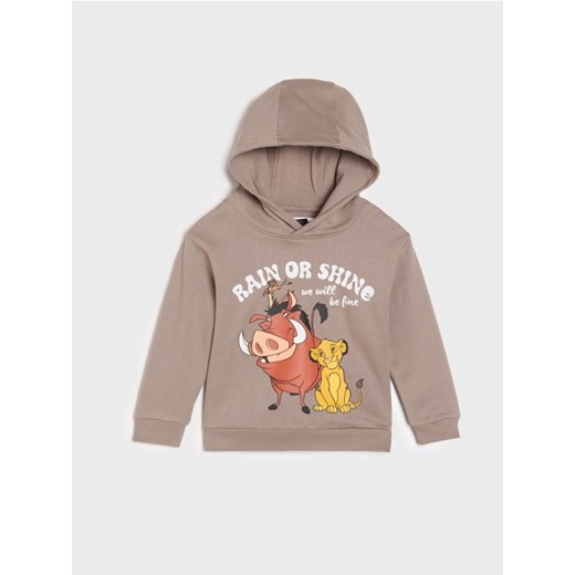 Sinsay - Bawełniana bluza z nadrukiem Lion King - kremowy - id: 040FX-02X - marki Sinsay - 186081784 Sinsay - Bawełniana bluza z nadrukiem Lion King - kremowy ze sklepu Sinsay w kategorii Bluzy i swetry - zdjęcie 186081784