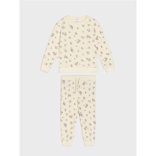 Sinsay - Bawełniany komplet: bluza i spodnie - kremowy ze sklepu Sinsay w kategorii Odzież dla niemowląt - zdjęcie 186081861