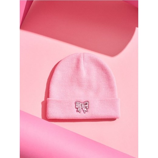 Sinsay - Czapka beanie - różowy - id: 096FU-03X - marki Sinsay - 186081942 Sinsay - Czapka beanie - różowy ze sklepu Sinsay w kategorii Czapki dziecięce - zdjęcie 186081942