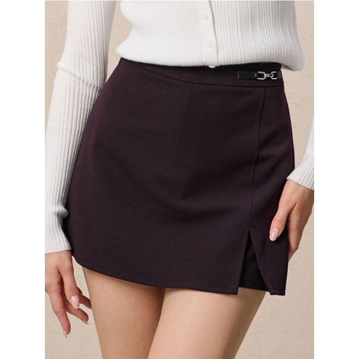 Sinsay - Spódnico-spodenki z ozdobnym rozcięciem - bordowy ze sklepu Sinsay w kategorii Spódnice - zdjęcie 186082010