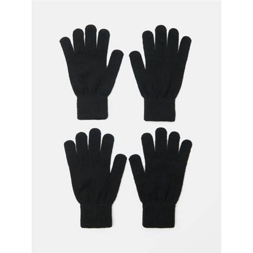 Sinsay - Rękawiczki 2 pack - czarny ze sklepu Sinsay w kategorii Rękawiczki damskie - zdjęcie 186082041