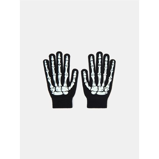Sinsay - Rękawiczki świecące w ciemności - czarny ze sklepu Sinsay w kategorii Rękawiczki męskie - zdjęcie 186082150