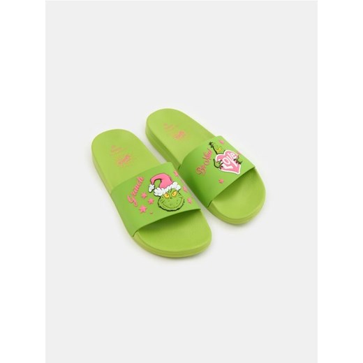 Sinsay - Klapki Grinch - zielony ze sklepu Sinsay w kategorii Klapki damskie - zdjęcie 186082210