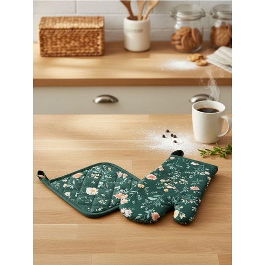 Sinsay - Łapki kuchenne 2 pack - zielony ze sklepu Sinsay w kategorii Fartuchy kuchenne - zdjęcie 186082214