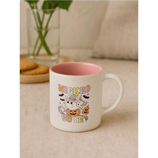 Sinsay - Ceramiczny kubek z uchem na Halloween - różowy - id: 240GI-03X - marki Sinsay - 186082372 Sinsay - Ceramiczny kubek z uchem na Halloween - różowy ze sklepu Sinsay w kategorii Kubki - zdjęcie 186082372