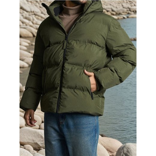 Sinsay - Kurtka puffer - khaki ze sklepu Sinsay w kategorii Kurtki męskie - zdjęcie 186082472