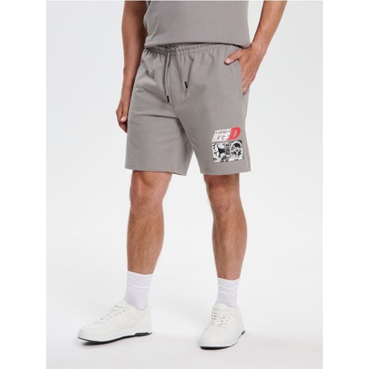 Sinsay - Szorty z nadrukiem - szary - id: 308EU-09X - marki Sinsay - 186082511 Sinsay - Szorty z nadrukiem - szary ze sklepu Sinsay w kategorii Spodenki męskie - zdjęcie 186082511