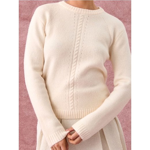 Sinsay - Sweter - kremowy ze sklepu Sinsay w kategorii Swetry damskie - zdjęcie 186082701