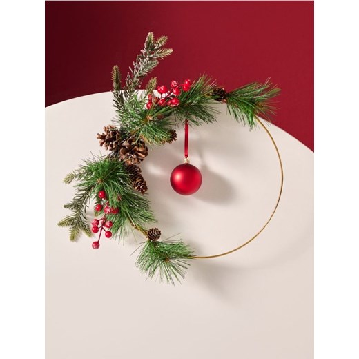 Sinsay - Wieniec dekoracyjny z motywem zimowym - czerwony ze sklepu Sinsay w kategorii Dekoracje bożonarodzeniowe - zdjęcie 186082872