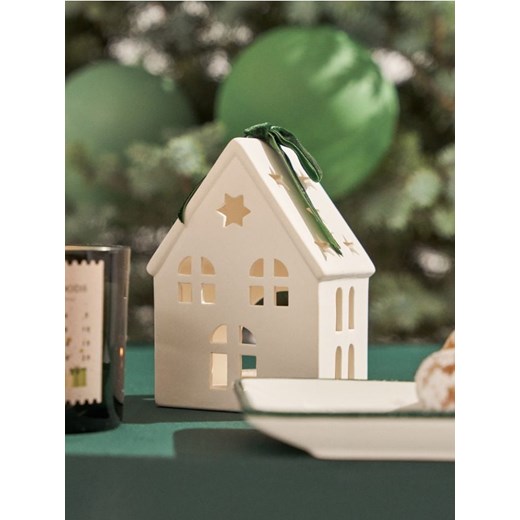 Sinsay - Świecznik z motywem świątecznym - zielony ze sklepu Sinsay w kategorii Świeczniki - zdjęcie 186083012