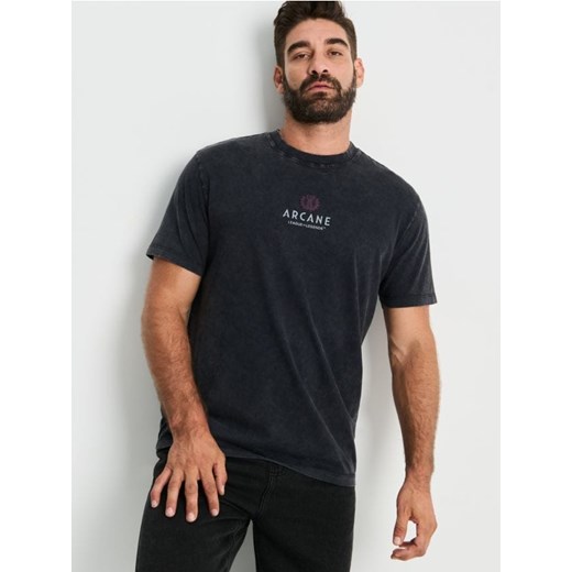 Sinsay - Koszulka z nadrukiem na plecach League of Legends - czarny ze sklepu Sinsay w kategorii T-shirty męskie - zdjęcie 186083021