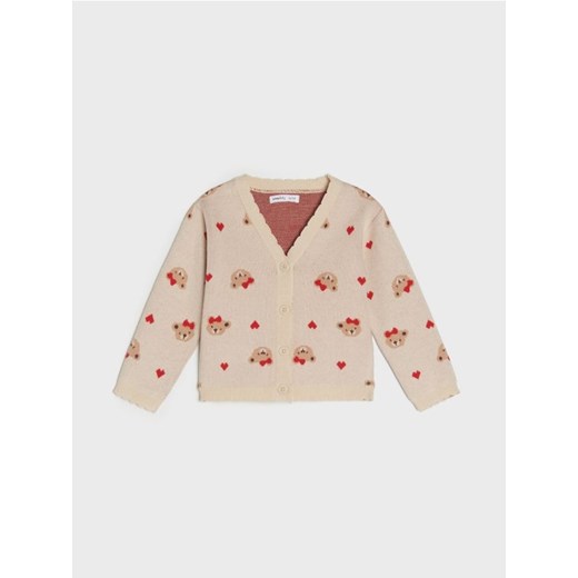 Sinsay - Sweter zapinany na guziki z domieszką wiskozy - kremowy ze sklepu Sinsay w kategorii Bluzy i swetry - zdjęcie 186083072