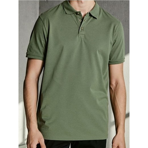 Sinsay - Koszulka polo - zielony ze sklepu Sinsay w kategorii T-shirty męskie - zdjęcie 186083084