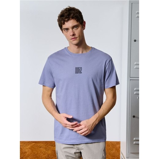 Sinsay - Koszulka z nadrukiem - fioletowy ze sklepu Sinsay w kategorii T-shirty męskie - zdjęcie 186083090