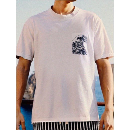 Sinsay - Koszulka z nadrukiem - biały ze sklepu Sinsay w kategorii T-shirty męskie - zdjęcie 186083210