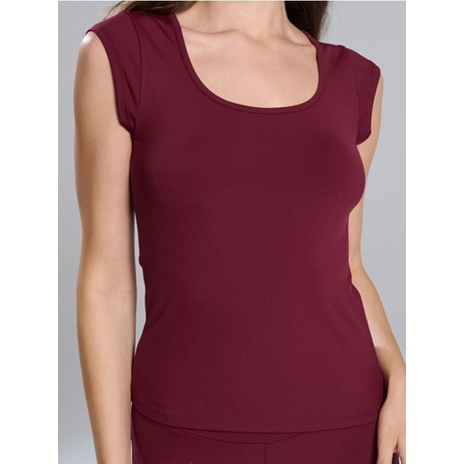 Sinsay - Koszulka Gym Hard - bordowy ze sklepu Sinsay w kategorii Bluzki damskie - zdjęcie 186083262