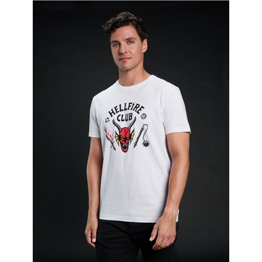 Sinsay - Koszulka z krótkim rękawem Stranger Things - biały ze sklepu Sinsay w kategorii T-shirty męskie - zdjęcie 186083300