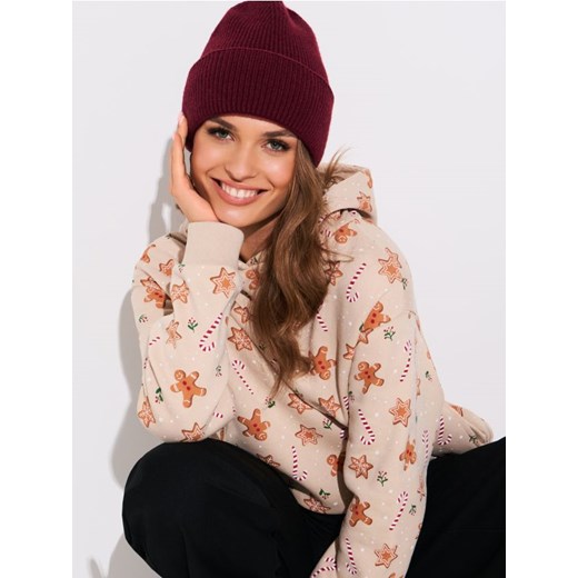 Sinsay - Bluza w świąteczny wzór - beżowy ze sklepu Sinsay w kategorii Bluzy damskie - zdjęcie 186083323