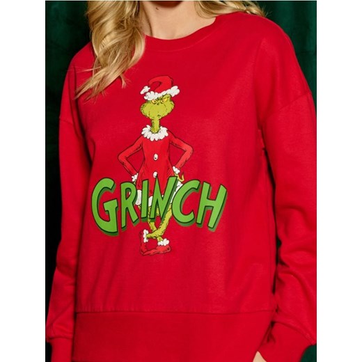 Sinsay - Bluza Grinch - czerwony ze sklepu Sinsay w kategorii Bluzy damskie - zdjęcie 186083330