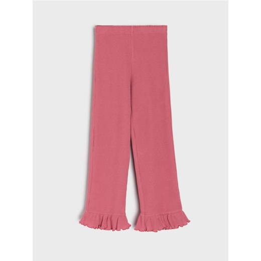 Sinsay - Legginsy z ozdobnymi falbanami przy nogawkach - różowy ze sklepu Sinsay w kategorii Spodnie dziewczęce - zdjęcie 186083361