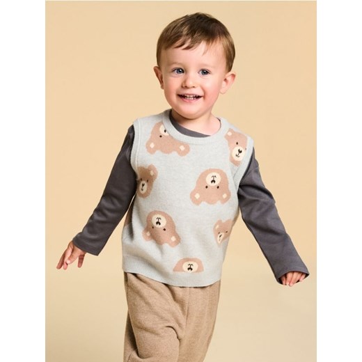 Sinsay - Kamizelka z motywem w misie - szary ze sklepu Sinsay w kategorii Bluzy i swetry - zdjęcie 186083363